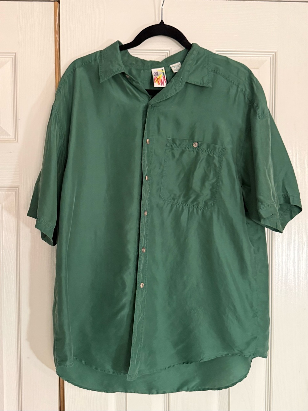 Vintage 100% Silk Button Front Shirt by On The Brink 🌿